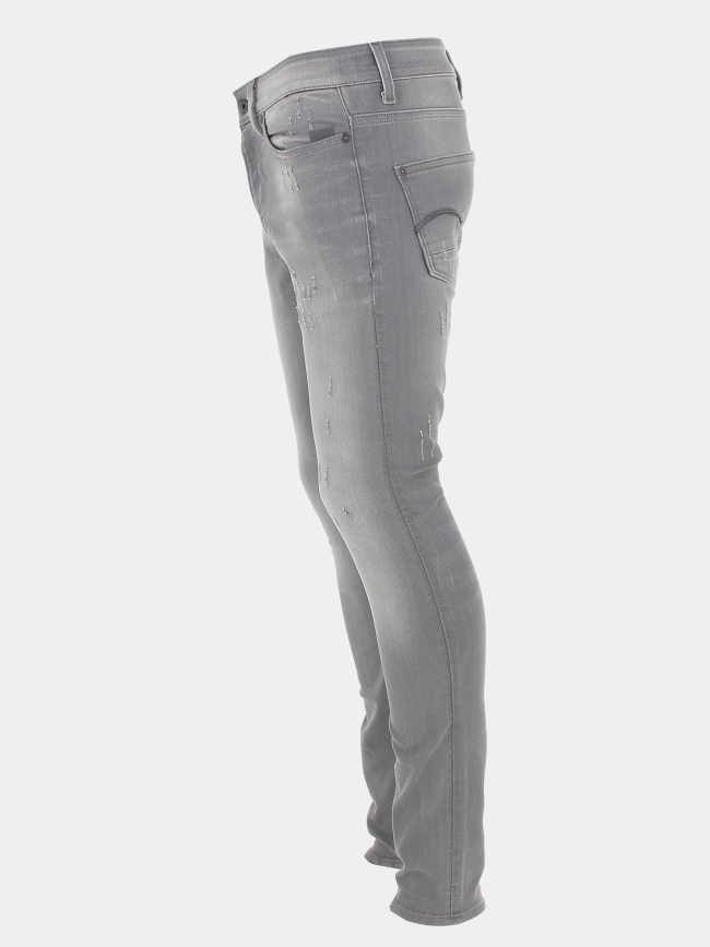 Jean skinny revend slander effet usé gris homme - G Star