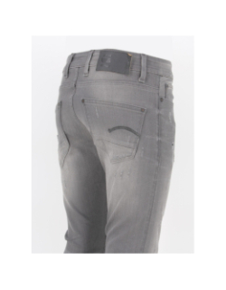 Jean skinny revend slander effet usé gris homme - G Star