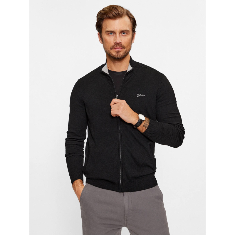 Gilet zippé laine vaughan noir homme - Guess