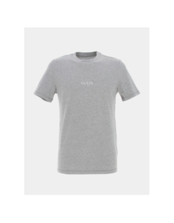 T-shirt aidy logo gris chiné homme - Guess