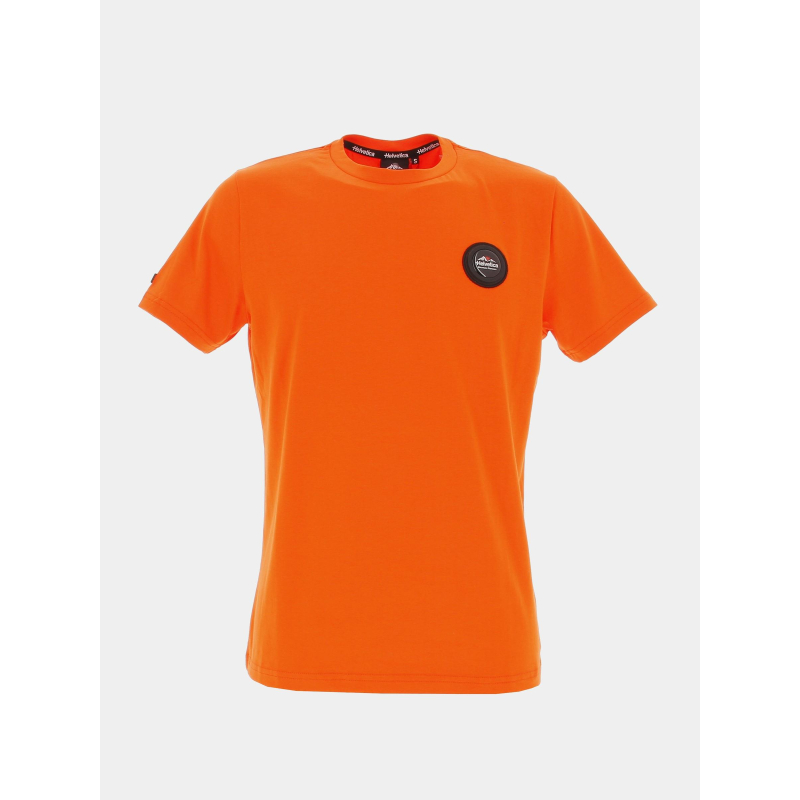 T-shirt ajaccio logo badge orange homme - Helvetica