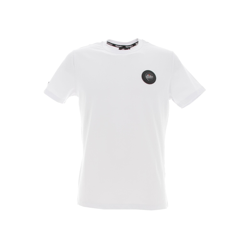 T-shirt ajaccio logo badge blanc homme - Helvetica