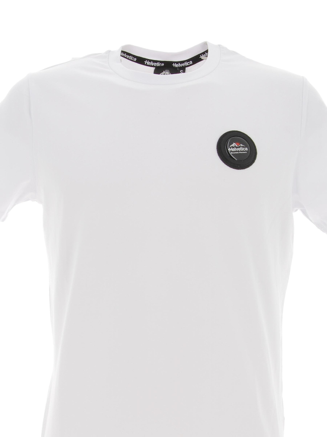 T-shirt ajaccio logo badge blanc homme - Helvetica