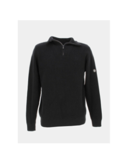 Pull texturé 1/4 zip classic noir homme - Benson & Cherry