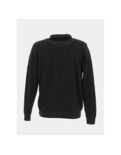 Pull texturé 1/4 zip classic noir homme - Benson & Cherry