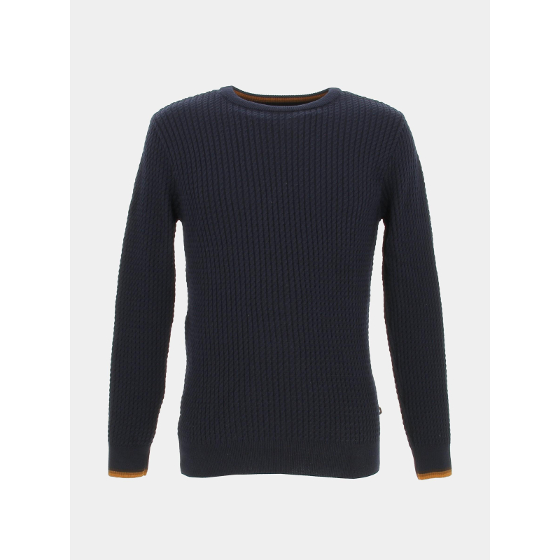 Pull texturé signature bleu marine homme - Benson & Cherry