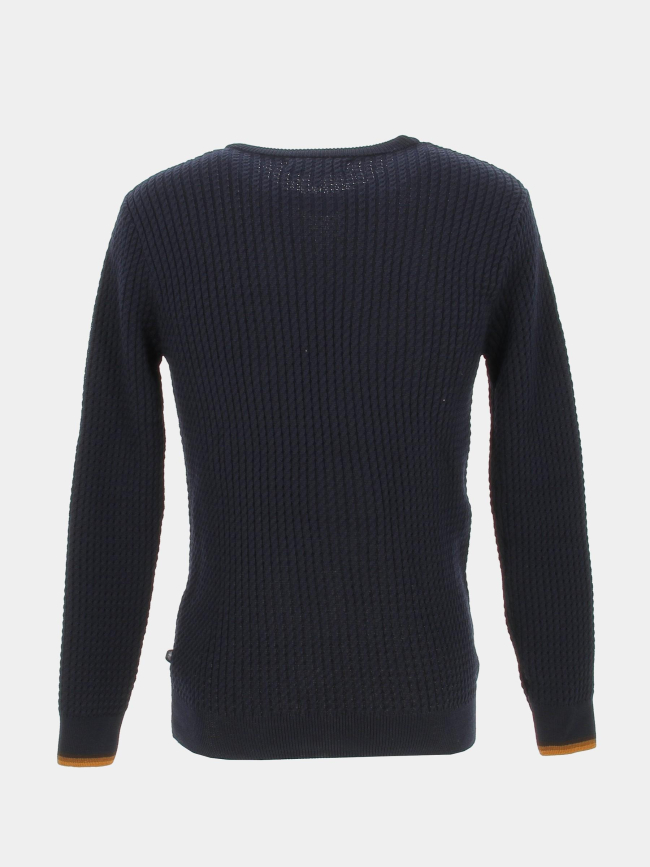 Pull texturé signature bleu marine homme - Benson & Cherry