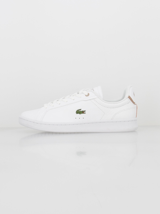 Baskets en cuir carnaby pro blanc beige femme - Lacoste