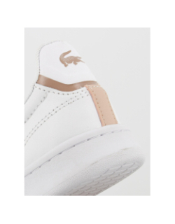 Baskets en cuir carnaby pro blanc beige femme - Lacoste