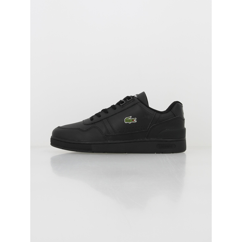 Baskets en cuir t-clip noir garçon - Lacoste