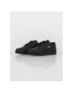 Baskets en cuir t-clip noir garçon - Lacoste