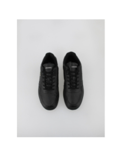 Baskets en cuir t-clip noir garçon - Lacoste