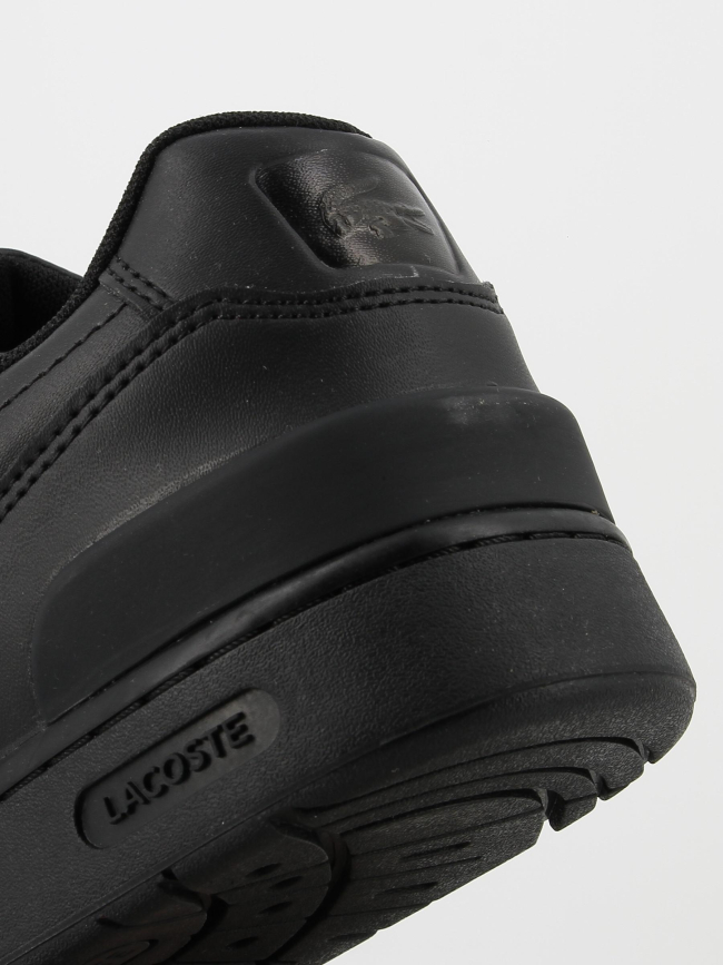 Baskets en cuir t-clip noir garçon - Lacoste