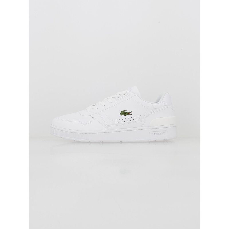 Baskets t-clip en cuir blanc homme - Lacoste