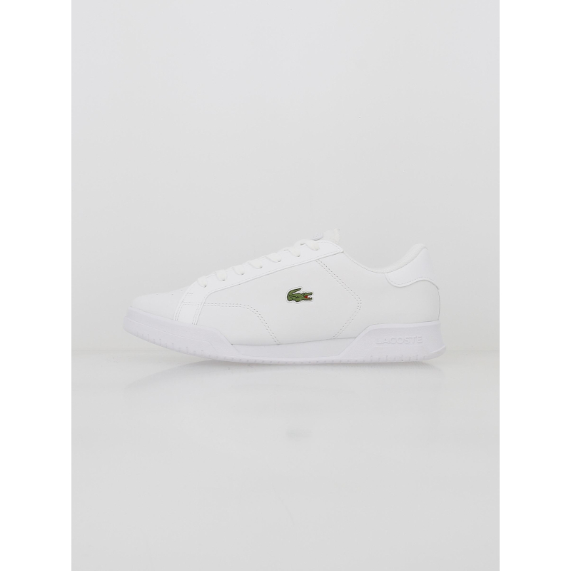 Baskets en cuir twin serve blanc homme - Lacoste