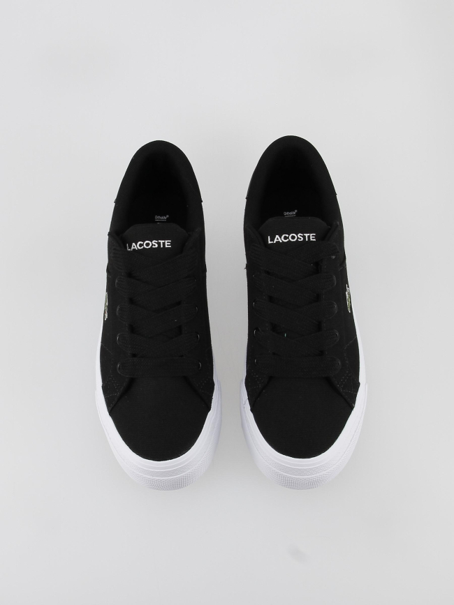 Baskets platerforme tissu ziane noir femme - Lacoste