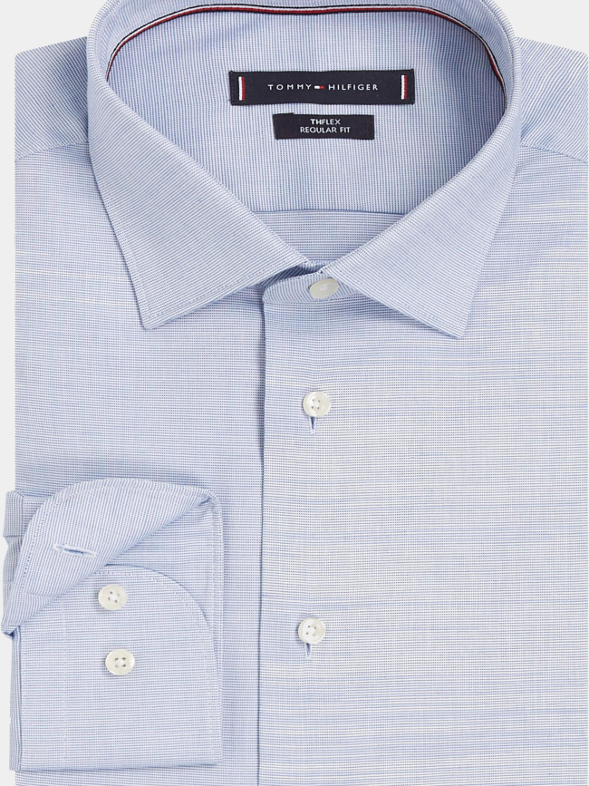 Chemise flex collar dobby bleu homme - Tommy Hilfiger