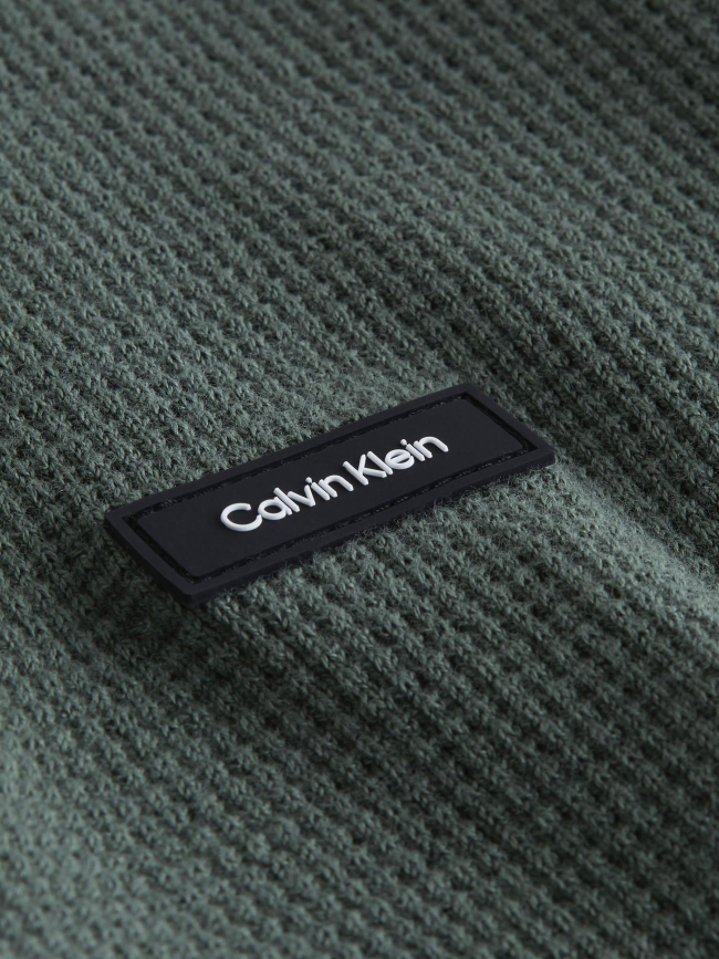 Pull two tone texture kaki homme - Calvin Klein