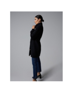 Manteau en laine basic noir femme - Salsa Jean