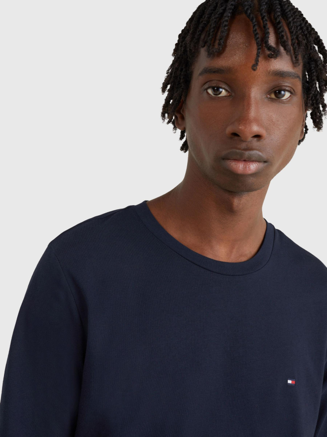 T-shirt manches longues brodé marine homme - Tommy Hilfiger