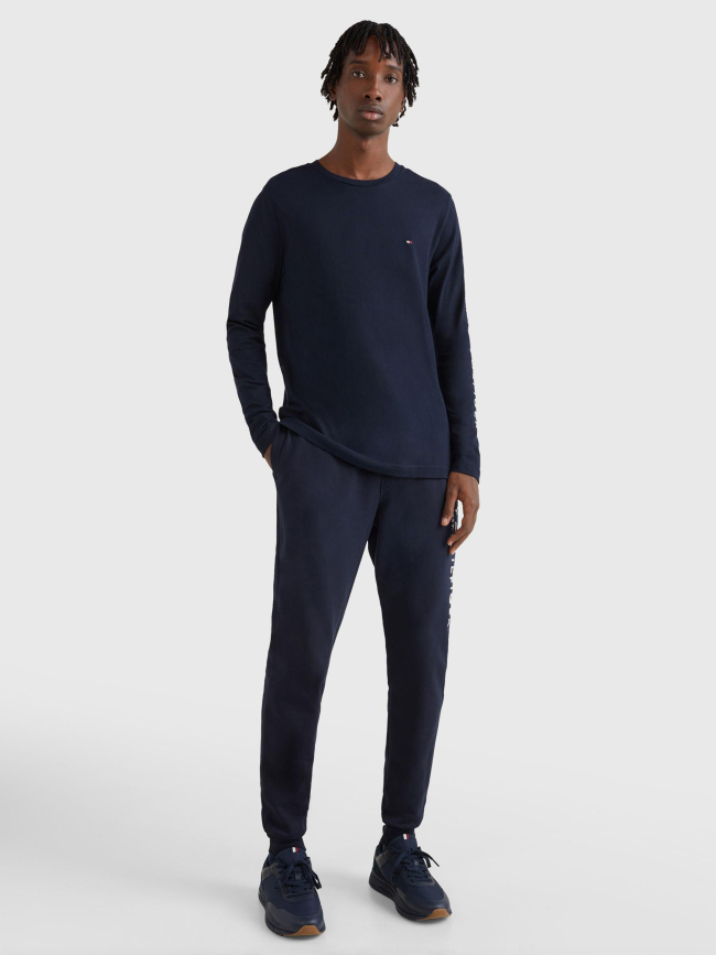 T-shirt manches longues brodé marine homme - Tommy Hilfiger