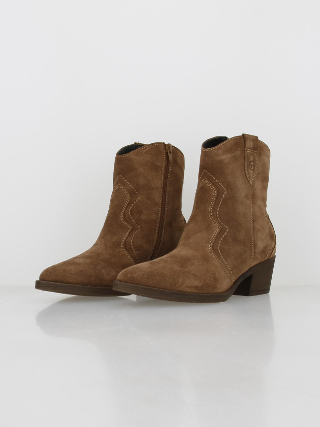 Bottines en cuir style vintage marron femme - Tamaris