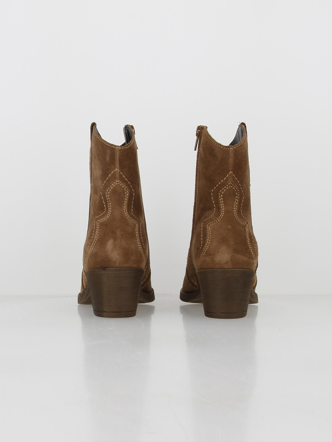 Bottines en cuir style vintage marron femme - Tamaris