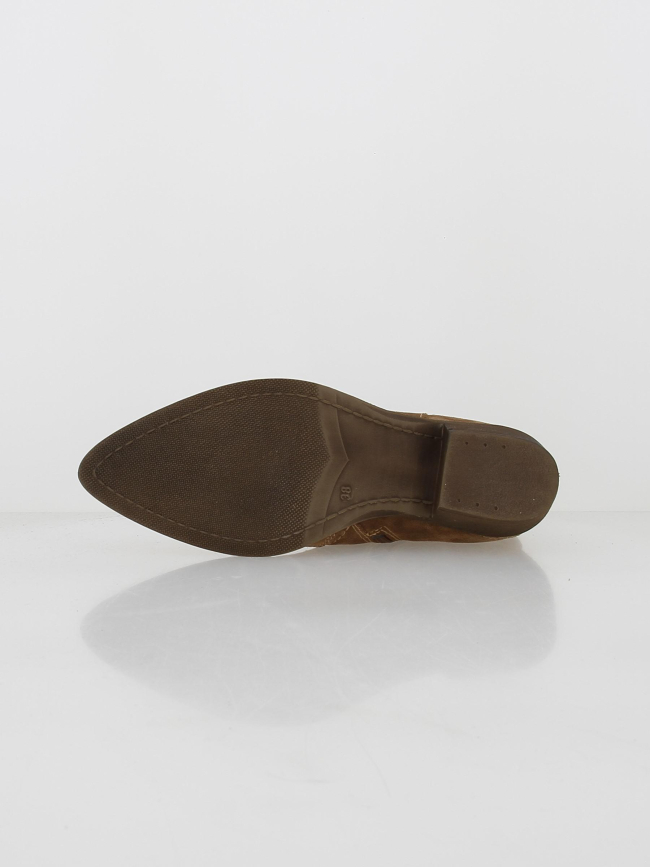 Bottines en cuir style vintage marron femme - Tamaris