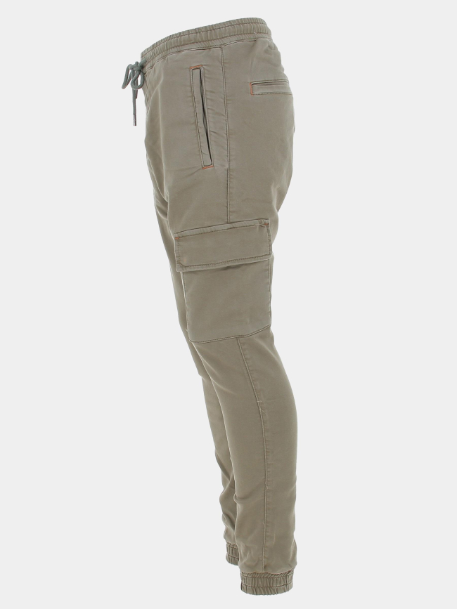 Pantalon chino cargo resseré kaki homme - Benson & Cherry