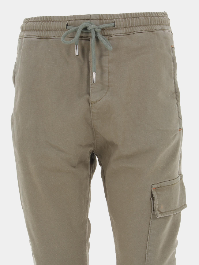 Pantalon chino cargo resseré kaki homme - Benson & Cherry