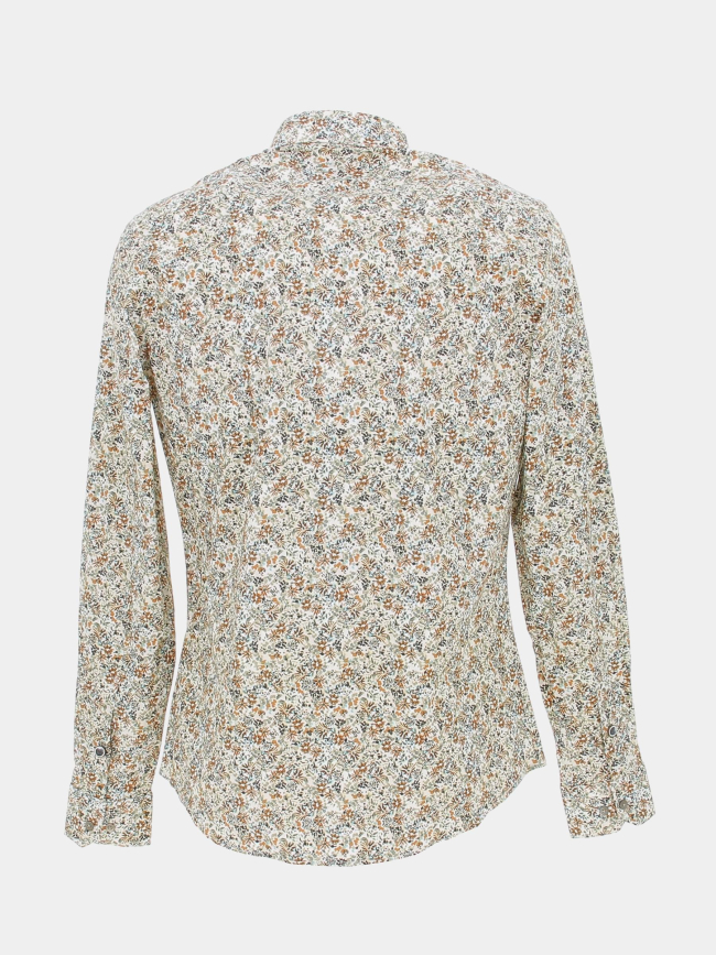 Chemise à fleurs lagantine kaki marron homme - Benson & Cherry