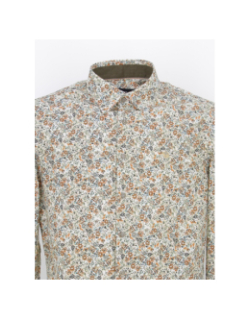 Chemise à fleurs lagantine kaki marron homme - Benson & Cherry