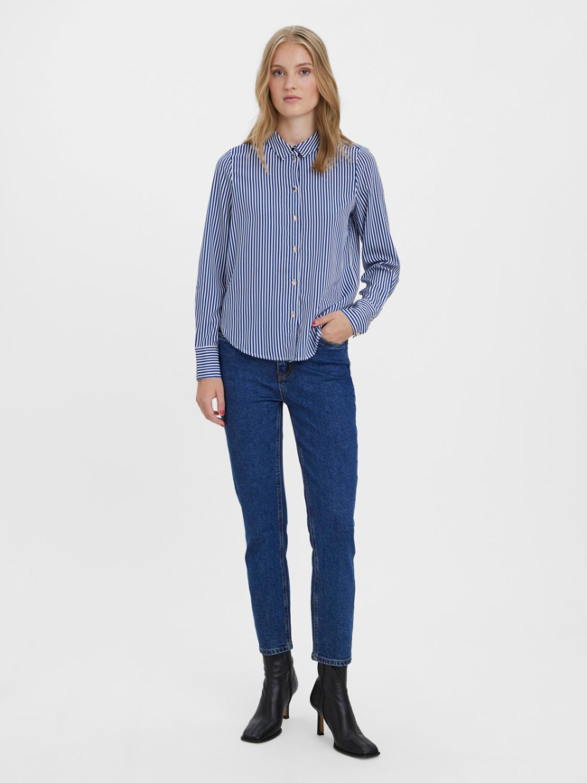 Jean mom taille haute brenda bleu femme - Vero Moda