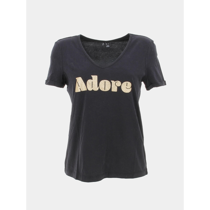 T-shirt cannie adore pailleté noir femme - Vero Moda