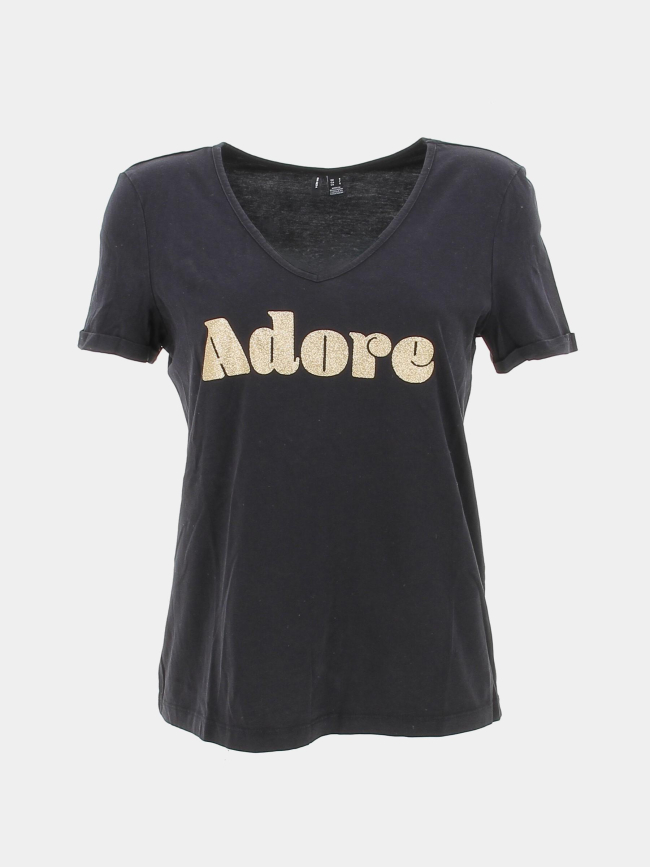 T-shirt cannie adore pailleté noir femme - Vero Moda