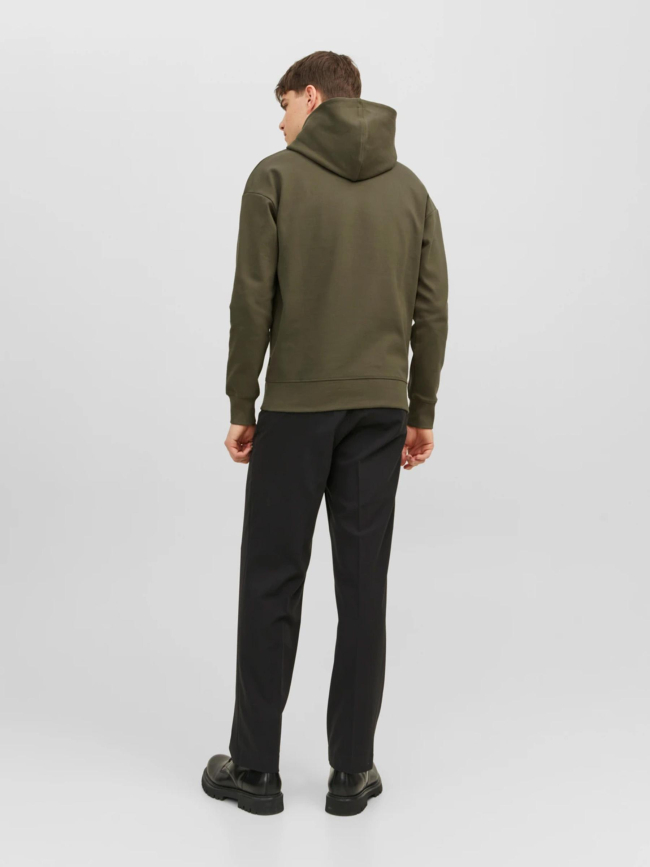 Sweat à capuche uni sanchez kaki homme - Jack & Jones