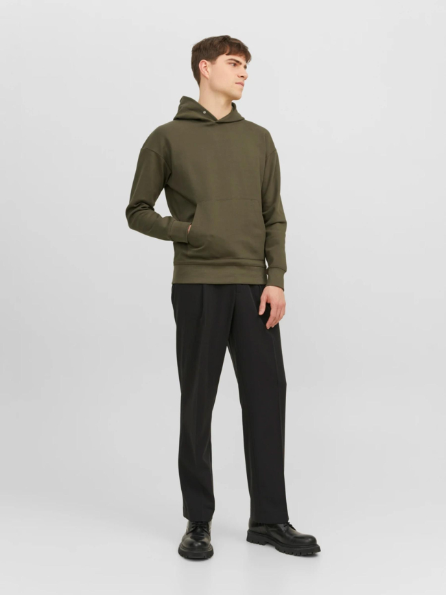 Sweat à capuche uni sanchez kaki homme - Jack & Jones