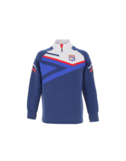 Sweat de football OL zip boost bleu homme - Olympique Lyonnais