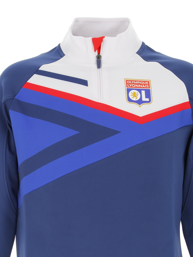 Sweat de football OL zip boost bleu homme - Olympique Lyonnais