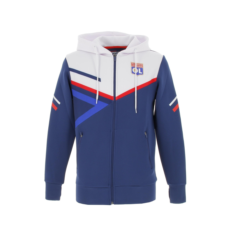 Veste zip football OL training bleu homme - Olympique Lyonnais