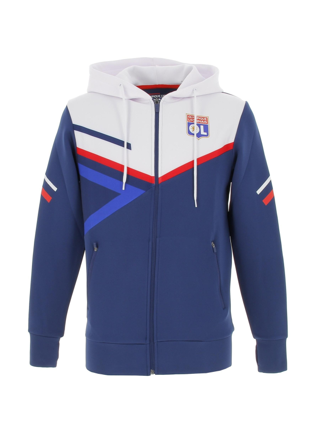 Veste zip football OL training bleu homme - Olympique Lyonnais