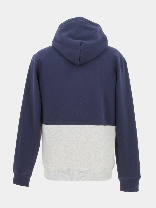 Sweat à capuche bicolore embossé gris bleu homme - Quiksilver