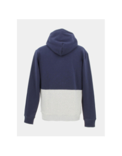 Sweat à capuche bicolore embossé gris bleu homme - Quiksilver