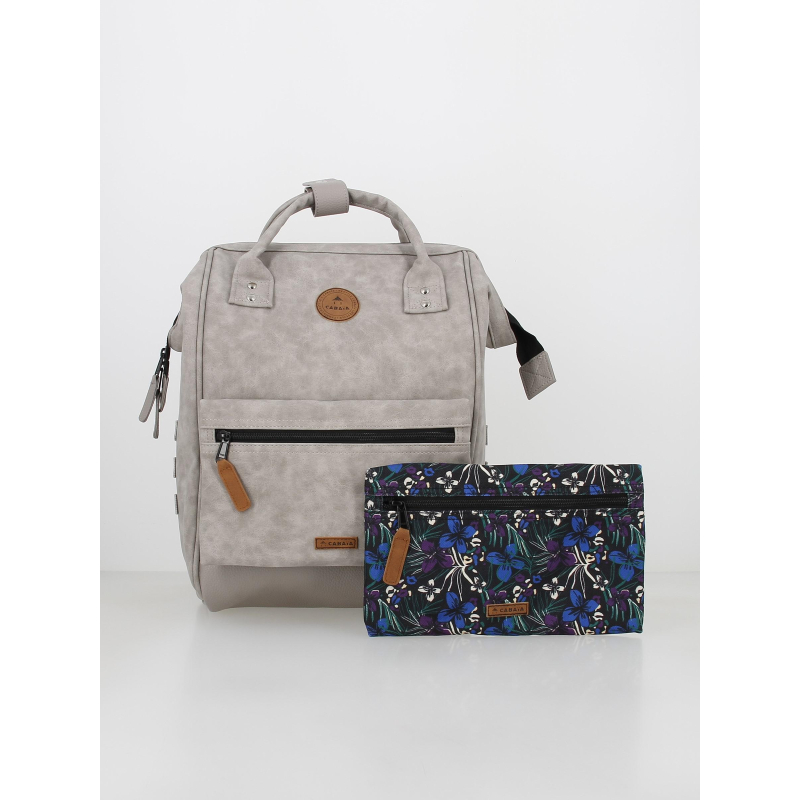 Sac à dos medium adventurer reims simili cuir gris - Cabaïa