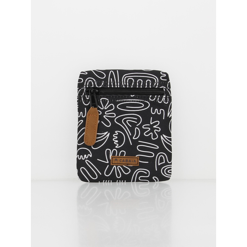 Pochette mini adventurer coursives noir - Cabaïa