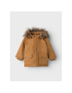 Parka marlin capuche amovible uni marron garçon - Name It