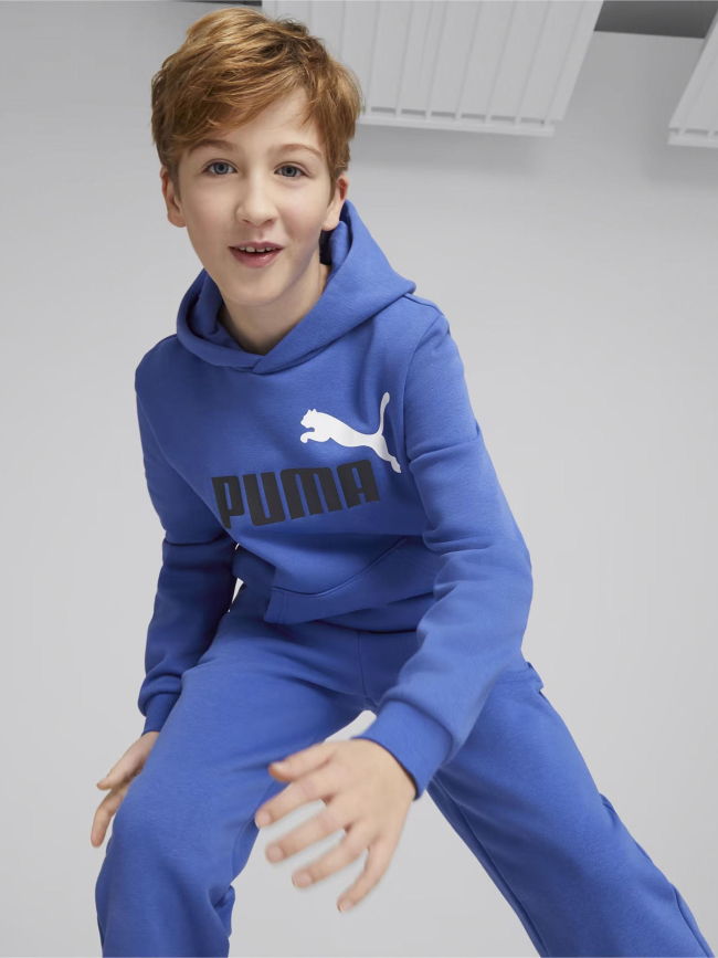 Sweat à capuche essential +2 fleece bleu garçon - Puma