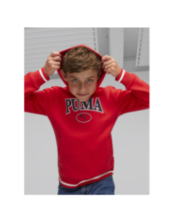 Sweat à capuche squad rouge garçon - Puma