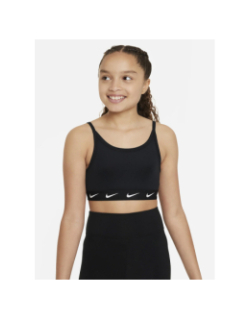 Brassière one multi-logos noir fille - Nike