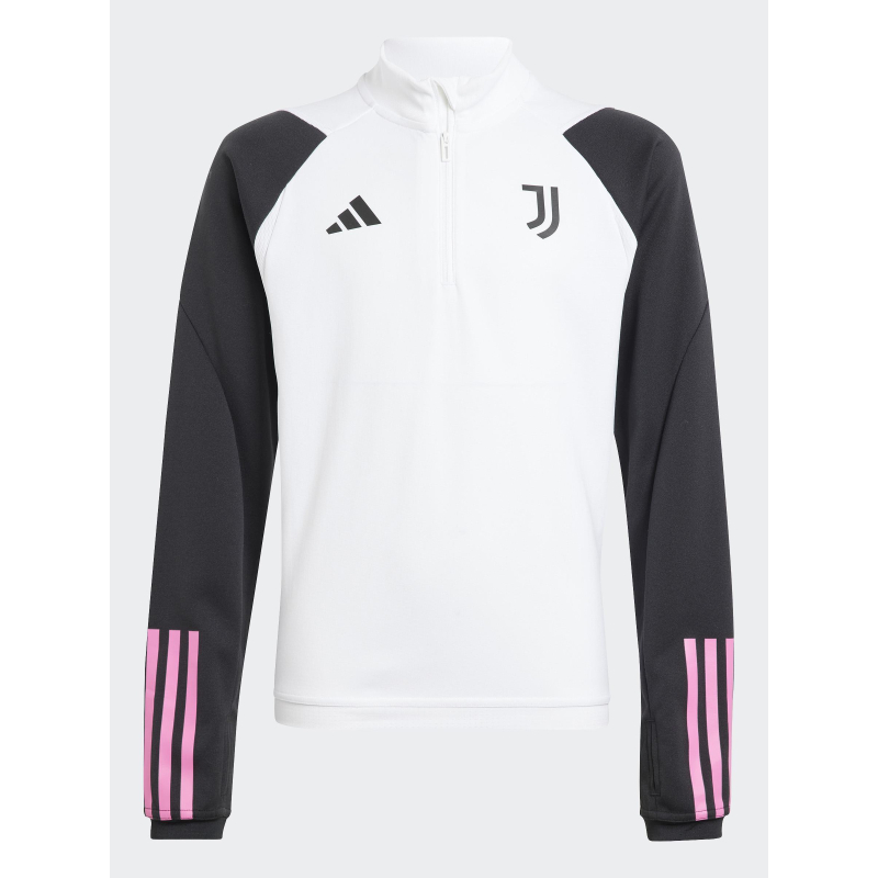 Sweat de football zippé juventus training blanc enfant - Adidas